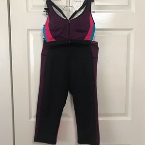 Victoria’s Secret Sport Bra and Capri pant set.